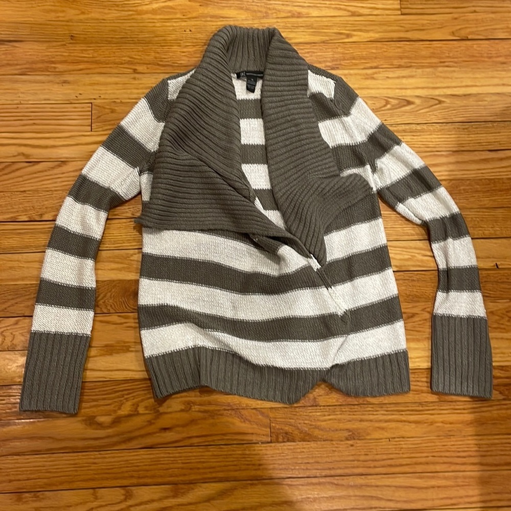 INC Striped Glitter Sweater